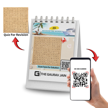 Commerce Desk Calendar and Highlighter Pen | Study Planner + Exam Strategy Calendar | By THE GAURAV JAIN