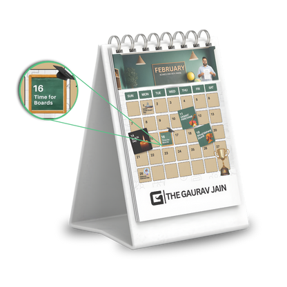 Commerce Desk Calendar and Highlighter Pen | Study Planner + Exam Strategy Calendar | By THE GAURAV JAIN